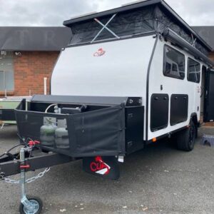 2024 CUB H16 Hybrid 16' Pop Top with Outdoor Kitchen - Rear Door