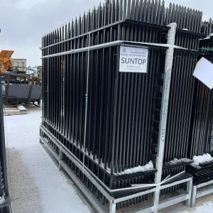 Two Racks Of 300 feet of steel fencing 10’ panels 7’ Tall 600 Feet Total Fence