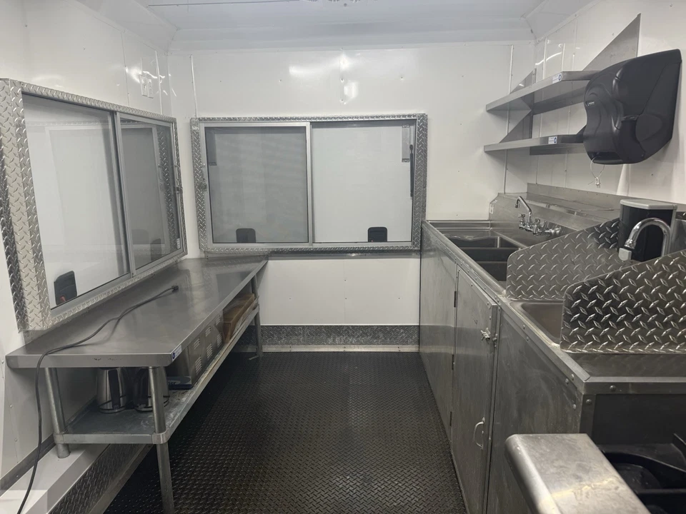 TURNKEY 2022 8.5 FT. WIDE X 14FT w/ PRO FIRE SUPPRESSION CONCESSION TRAILER - Image 19