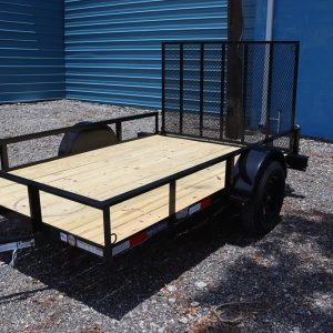 2025 6x10 Utility Trailer – 3K Single Axle, Wood Deck, Rear Gate