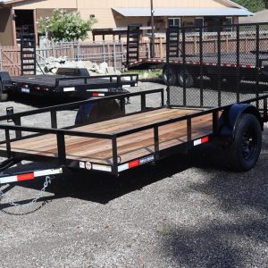 2025 6x12 Utility Trailer – 3K GVWR, Triple Crown, Wood Deck, Black