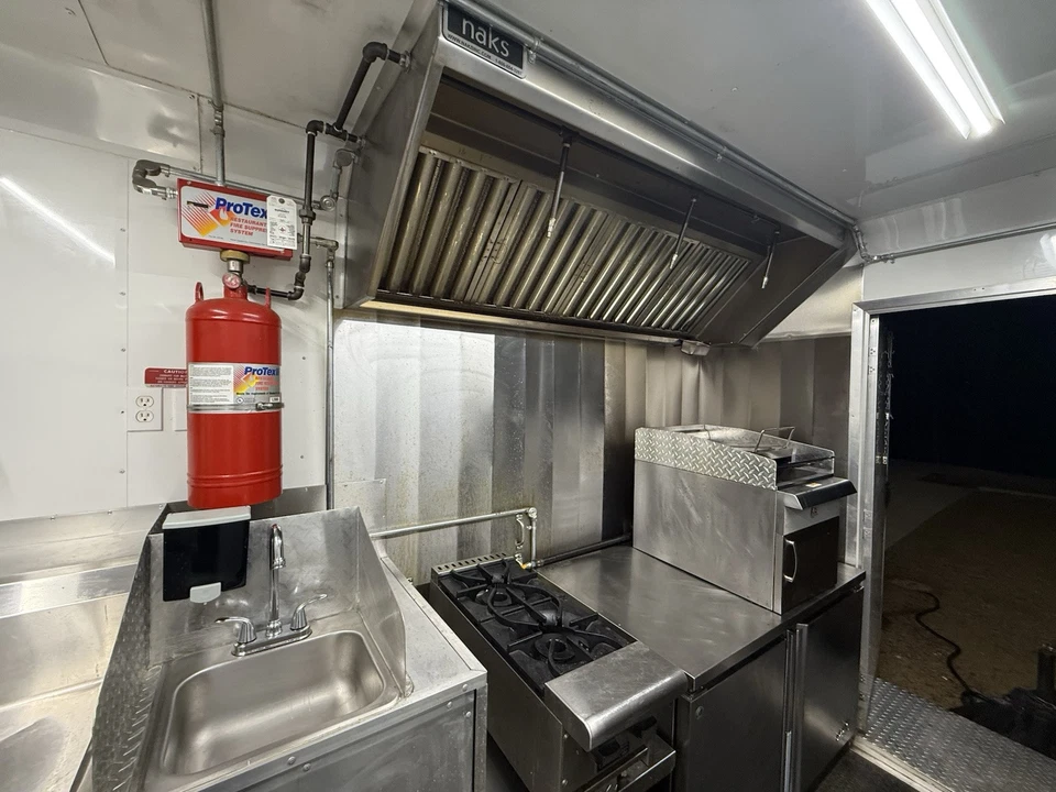 TURNKEY 2022 8.5 FT. WIDE X 14FT w/ PRO FIRE SUPPRESSION CONCESSION TRAILER - Image 20