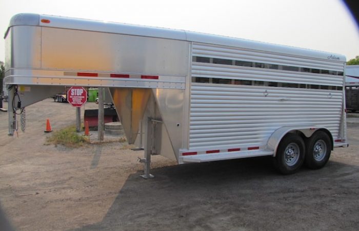 2023 Adams Trailers 16′ All Aluminum Stock Trailer - Image 2